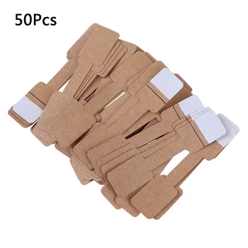 

50/100Pcs Quadrate Blank Price Tags Necklace Ring Labels Paper Stickers Paper Jewelry Display Card Labels Hangtag