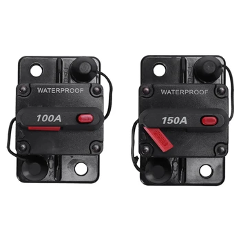 

2x 12V/24V Car Marine o Fuse Holder 100A/150A Manual Reset Circuit Breaker