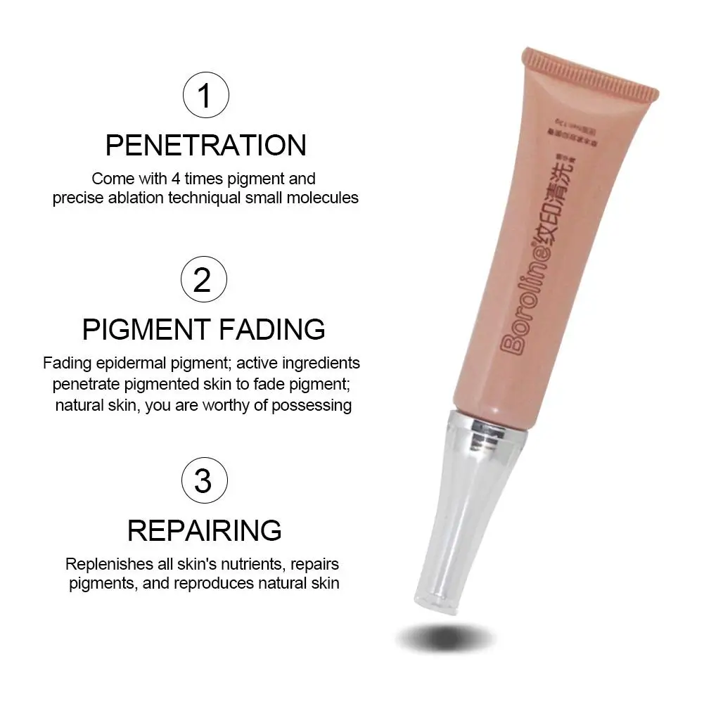 Natural Plant Extract Tattoo Removal Cream Painless Eyebrow Eyeliner Skin Tattoo Cleaning Cream Color Fade Cream