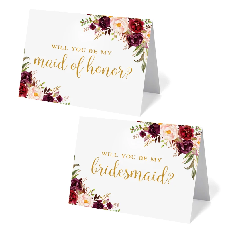 

8 будет ли вы мои открытки подружки невесты и 2 открытки подружки чести четкое цветочное предложение подружки невесты открытка для вечерние ...