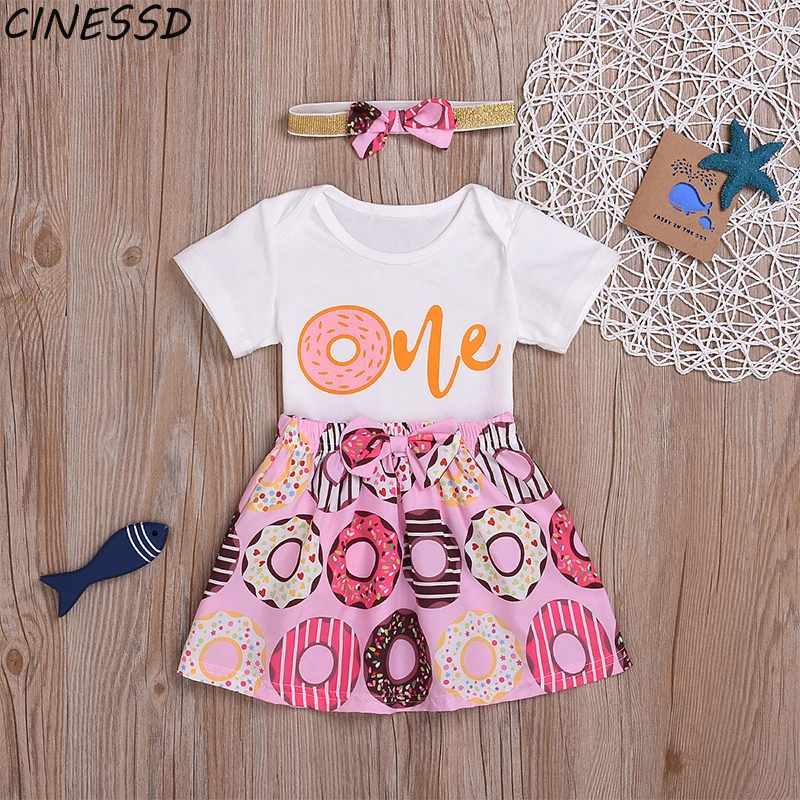 donut romper baby girl
