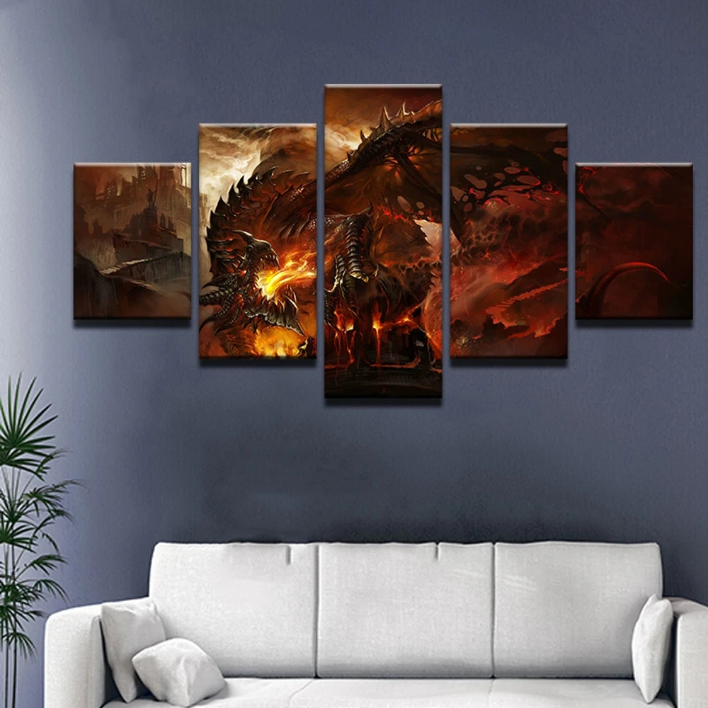 Картина 5d с изображением огненного дракона полная алмазная живопись Хрустальная