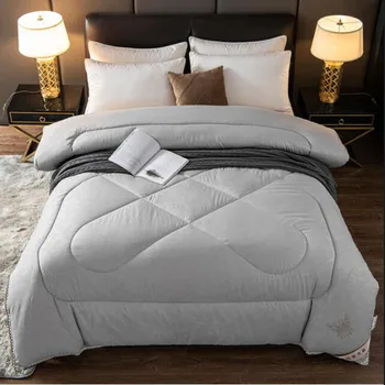 

Summer Cotton Quilt Blanket for Bed Air Condition Thin Quilted Comforter Bedspread Double King Bed Cover Grey Throw Blanket