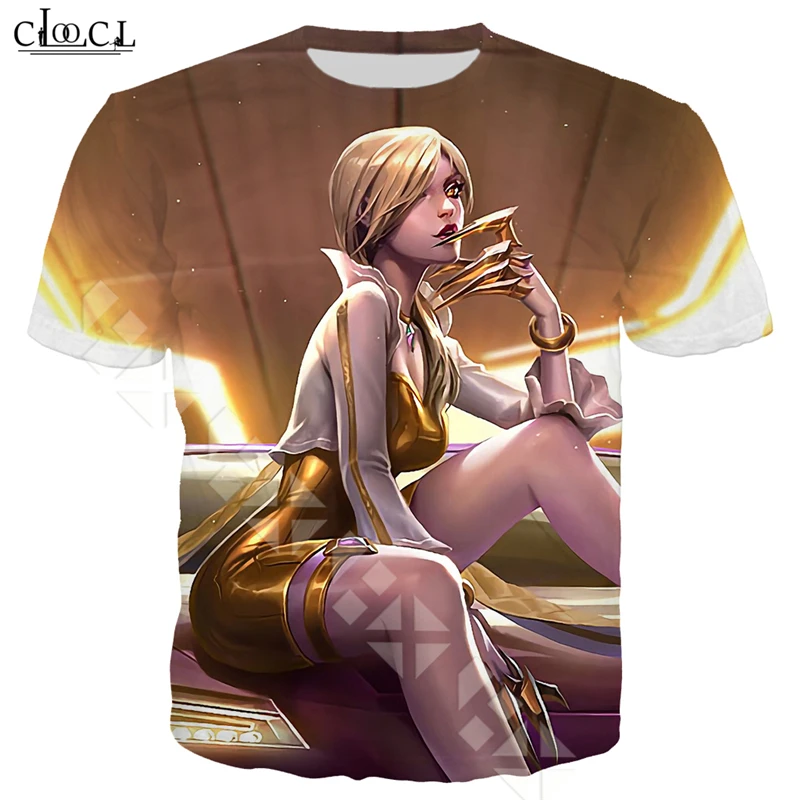 Футболка CLOOCL KDA Evelynn Prestige Edition с художественной кожей футболка 3D принтом для