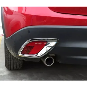 

For Mazda CX-5 CX5 2012 2013 2014 2015 2016 Car Body Frame Stick ABS Chrome Cover Trim Back Tail Rear Fog Light Lamp Frame 2pcs