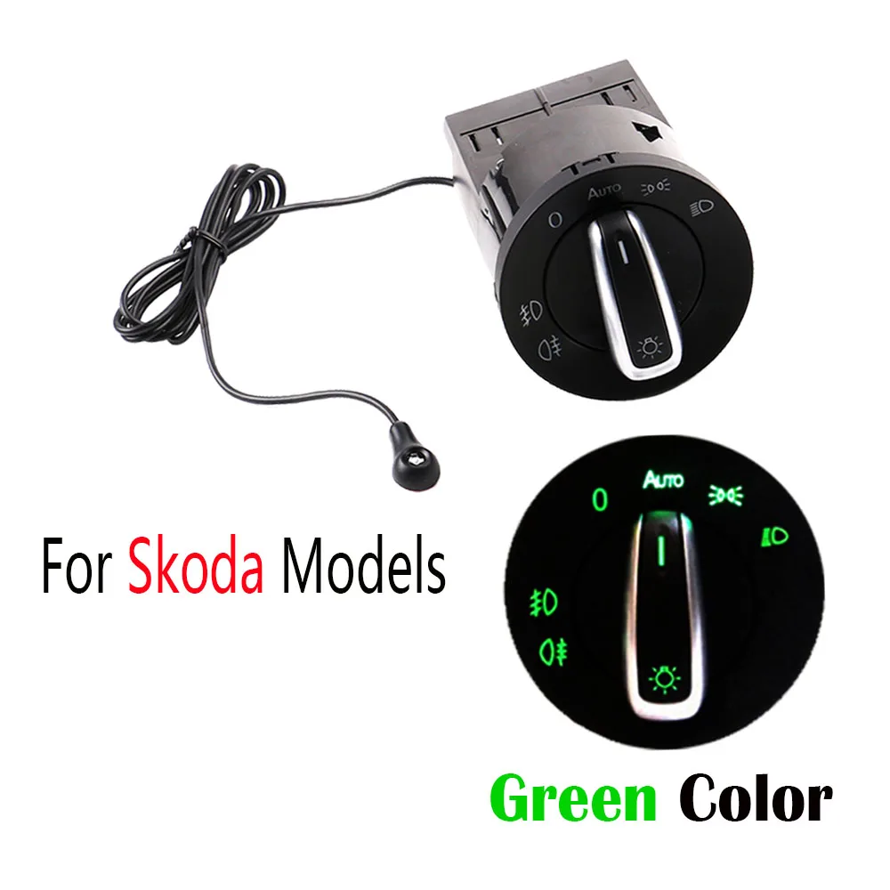 Красный Bluetooth Авто головной светильник переключатель Фары Светильник модуль датчика обновления для VW Golf MK4 Jetta 4 Passat B5 Polo Bettle - Color: Green