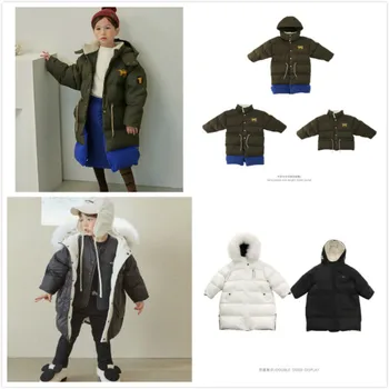 

Pre-sale RJ Korean Children's Down Jacket 2020 Winter New Girls Thick Mid-length Double-sided Coat Boys White Duck Down Jacket