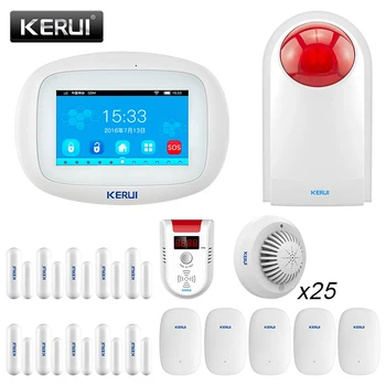 

KERUI K52 Wifi GSM Central Control Panel 4.3 Inch TFT Color Screen Wireless Security Alarm Suit Home Smart Perimeter Protection