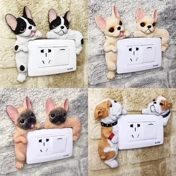 

Cartoon Double Switch Sticker Removable Socket Animal Wall Sticker Cute Multifunctional Wall Decoration Refrigerator Pendant