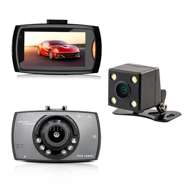 $US $13.93 G30B Dual Lens Car DVR Front camera Full HD 1080P External Rear Camera 720*480P H.264 G-sensor Dash