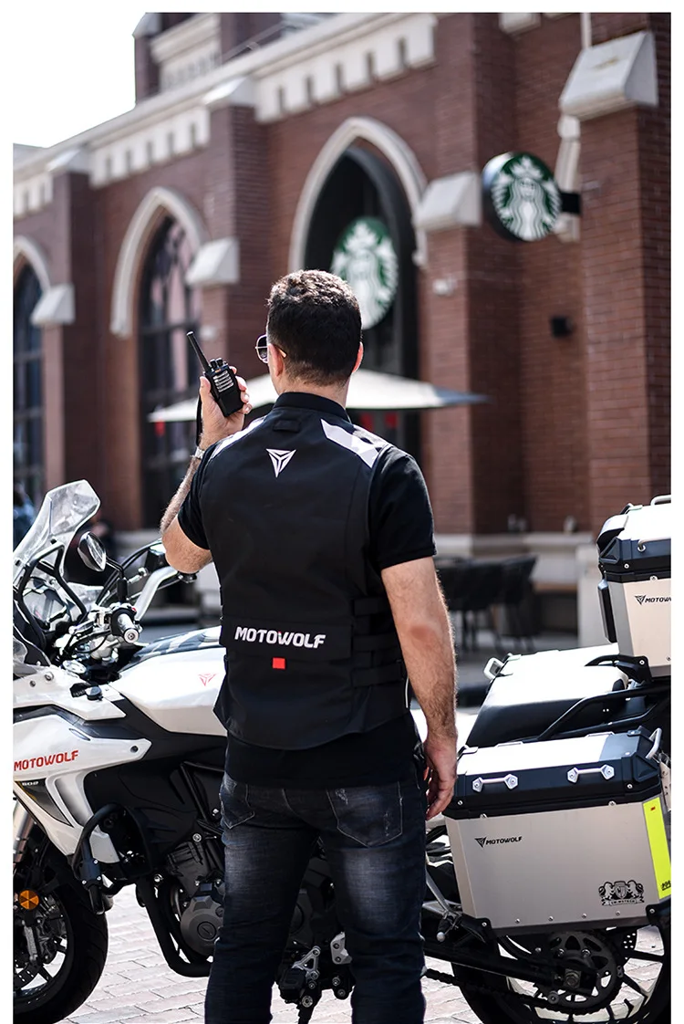 Motorcycle Safety Vest Reflective Jacket Chaqueta Chaleco Reflectante Moto Chaleco de Seguridad Colete Motocross 3pcs Protectors