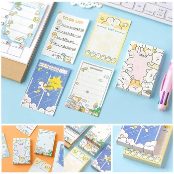 

2020 Cartoon Cat Memo Pad Self-Adhesive N Times Sticky Notes Stationery Sticker School Supplies Bookmark Label Escolar