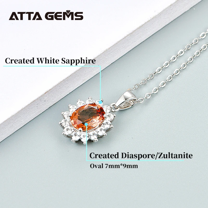 Diaspore Подвеска из стерлингового серебра для женщин, 2,3 карат, Sultanite, серебряные подвески