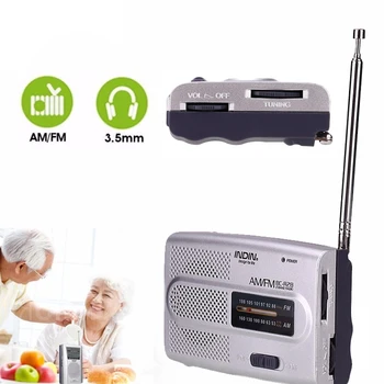 

Radio Mini AM FM BC-R28 Telescopic Antenna Speaker