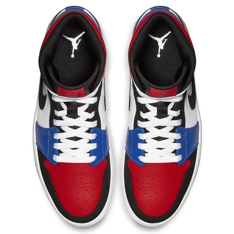Nike Air Jordan 1 Ретро ботинки с высоким берцем баскетбольные кеды для Для мужчин ОГ модные красный, белый дышащий