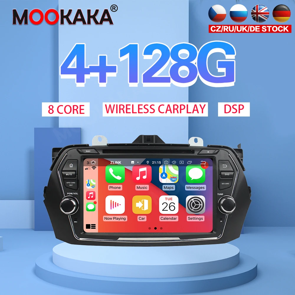 

8" Android 10 4G 128GB Car Player For Suzuki Ciaz Alivio 2015-2018 Car GPS Navi CarPlay Head Unit DSP Stereo