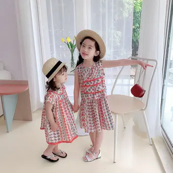 

2020 Brands New Summer Floral Pattern Baby Girls Dress Boutique Flower&Butterfly Pattern Dress for Girls