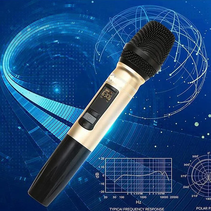 Продвижение- 2 шт./компл. Ux2 Uhf Беспроводной микрофон Системы портативная Светодиодная лампа для фото и Uhf Динамик с Портативный Usb приемник для Ktv Dj речи