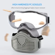 Маска на все лицо, противопылевая маска, очки, набор, распыление краски, украшение, респиратор, инструмент, химические пестициды, защитный фильтр, инструмент