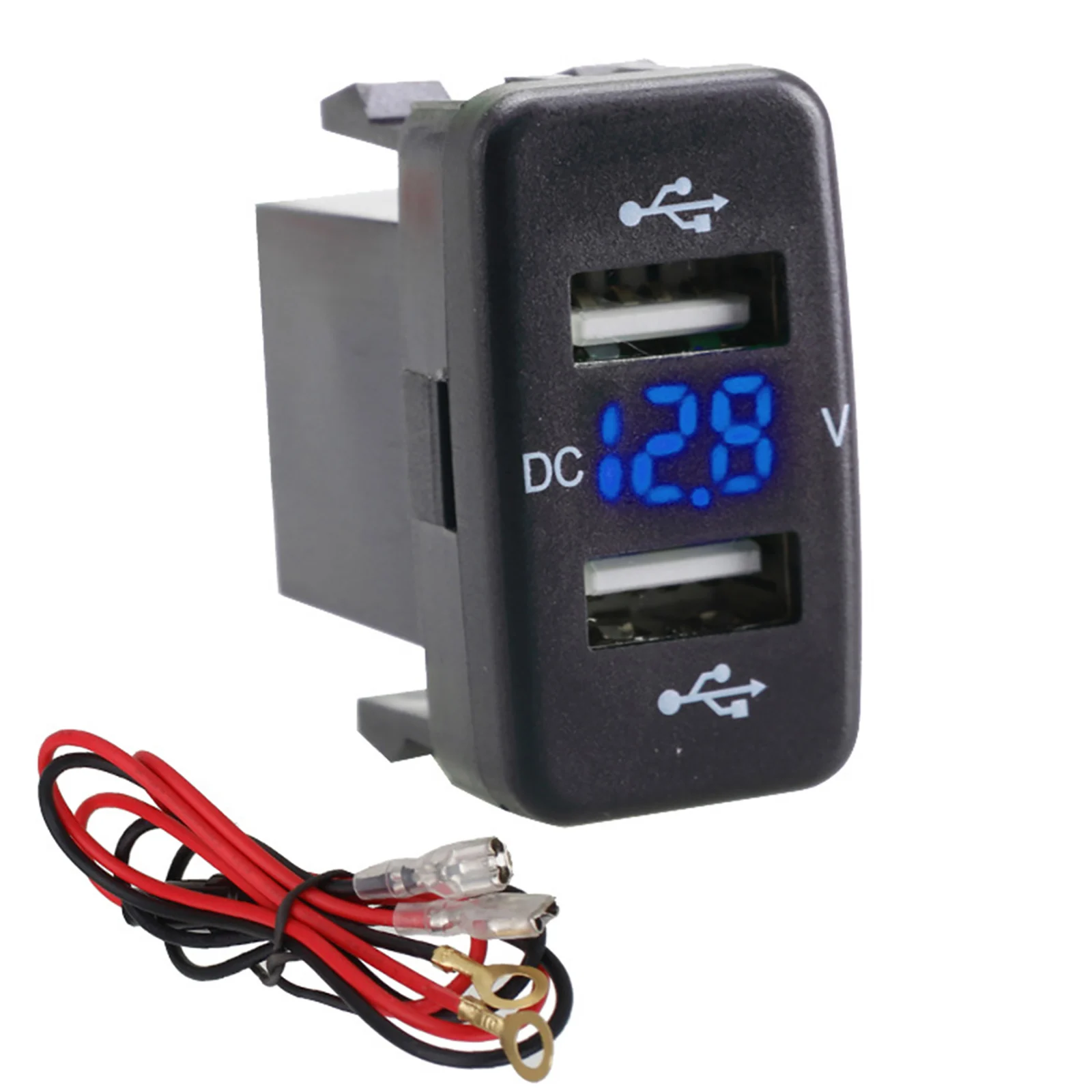 12V-24V автомобиль Зарядное устройство с двумя портами USB гнездо адаптера