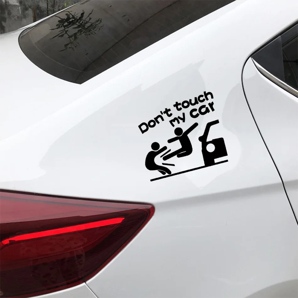 Наклейки Don't Touch My Car, забавные креативные виниловые наклейки на окно автомобиля, стильный декор, автомобильные аксессуары