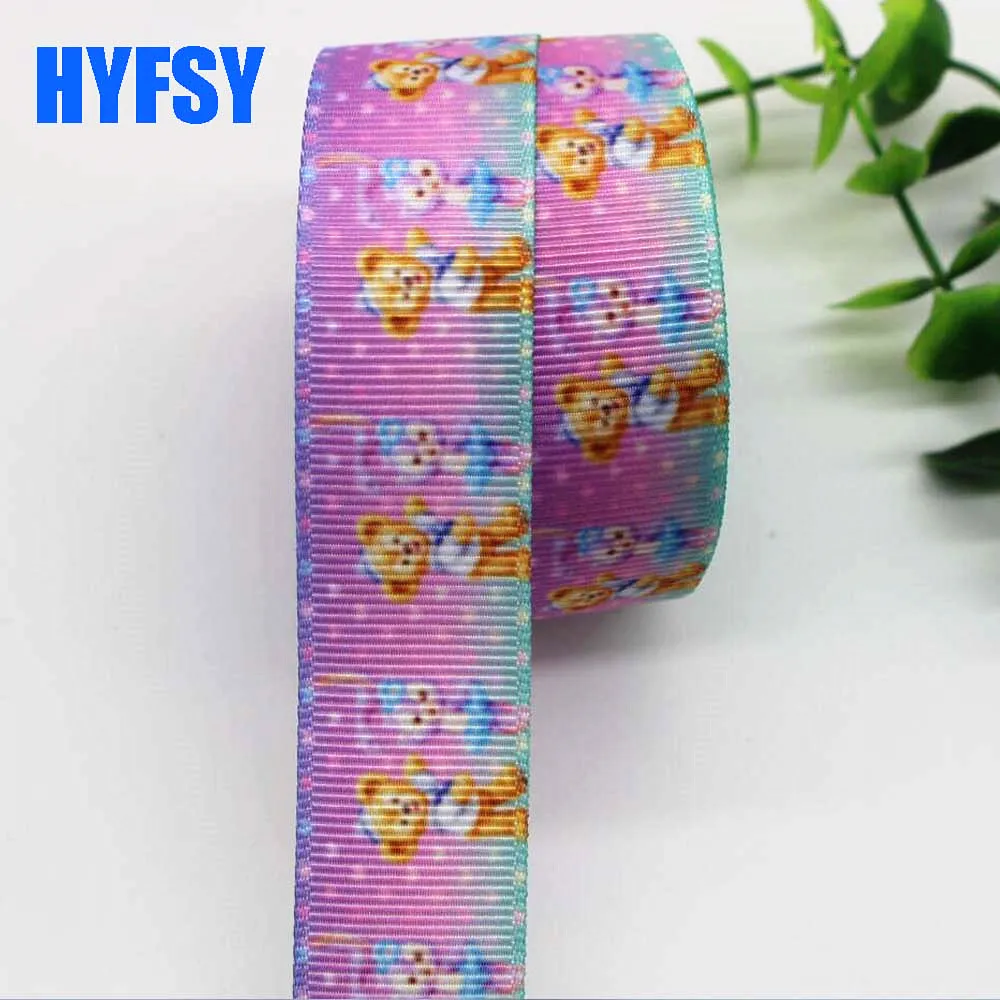 22/25/38 мм, с рисунком, с тесьмой и 10 ярдов DIY ручной работы заколки для волос с бантом Grosgrain ленты - Цвет: 22mm