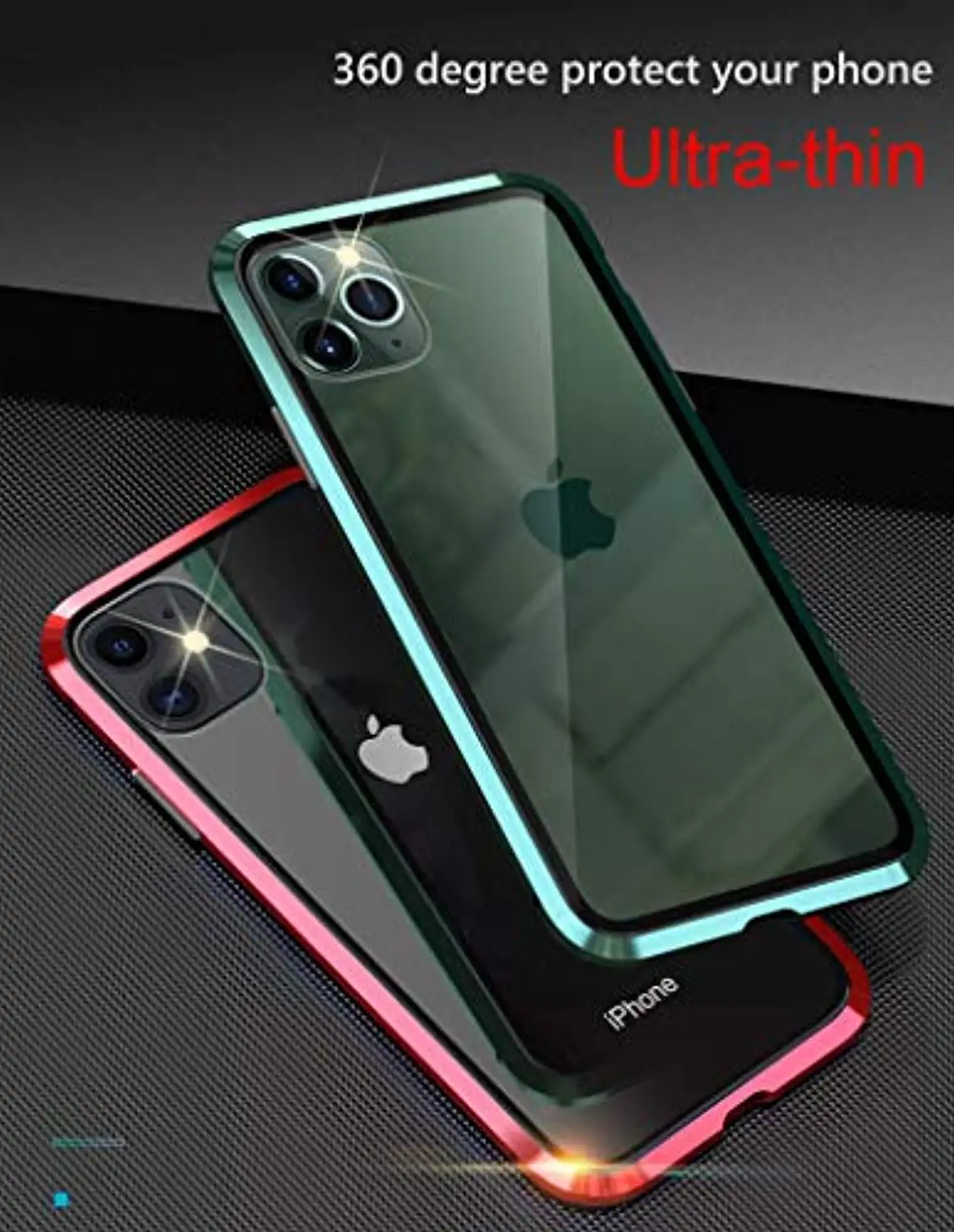 Металлический бампер Магнитный адсорбционный чехол для iPhone 11 Pro MAX 6 6S 7 8 Plus Чехол 9H закаленное стекло Передняя Задняя крышка полные чехлы для телефонов