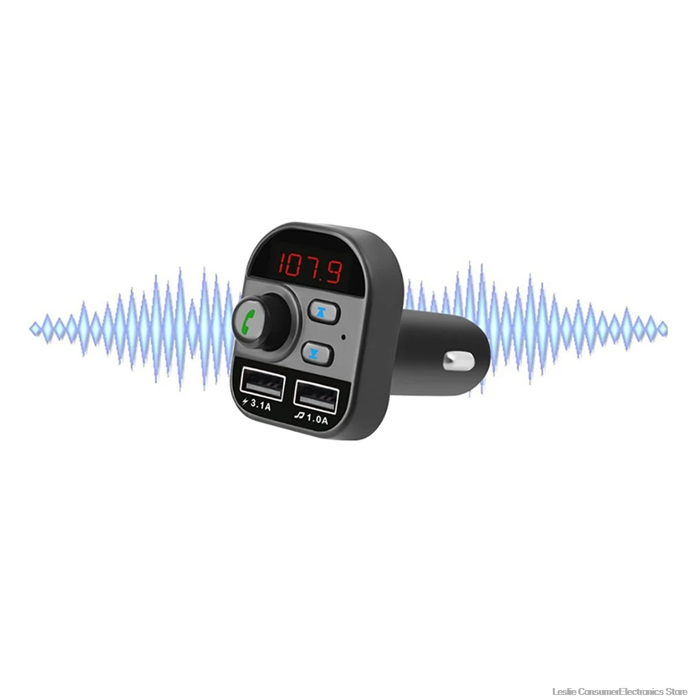 Автомобильный Bluetooth, Версия 5,0, fm-передатчик, музыкальный плеер без потерь, MP3, беспроводной телефон без рук, двойной usb зарядный адаптер питания