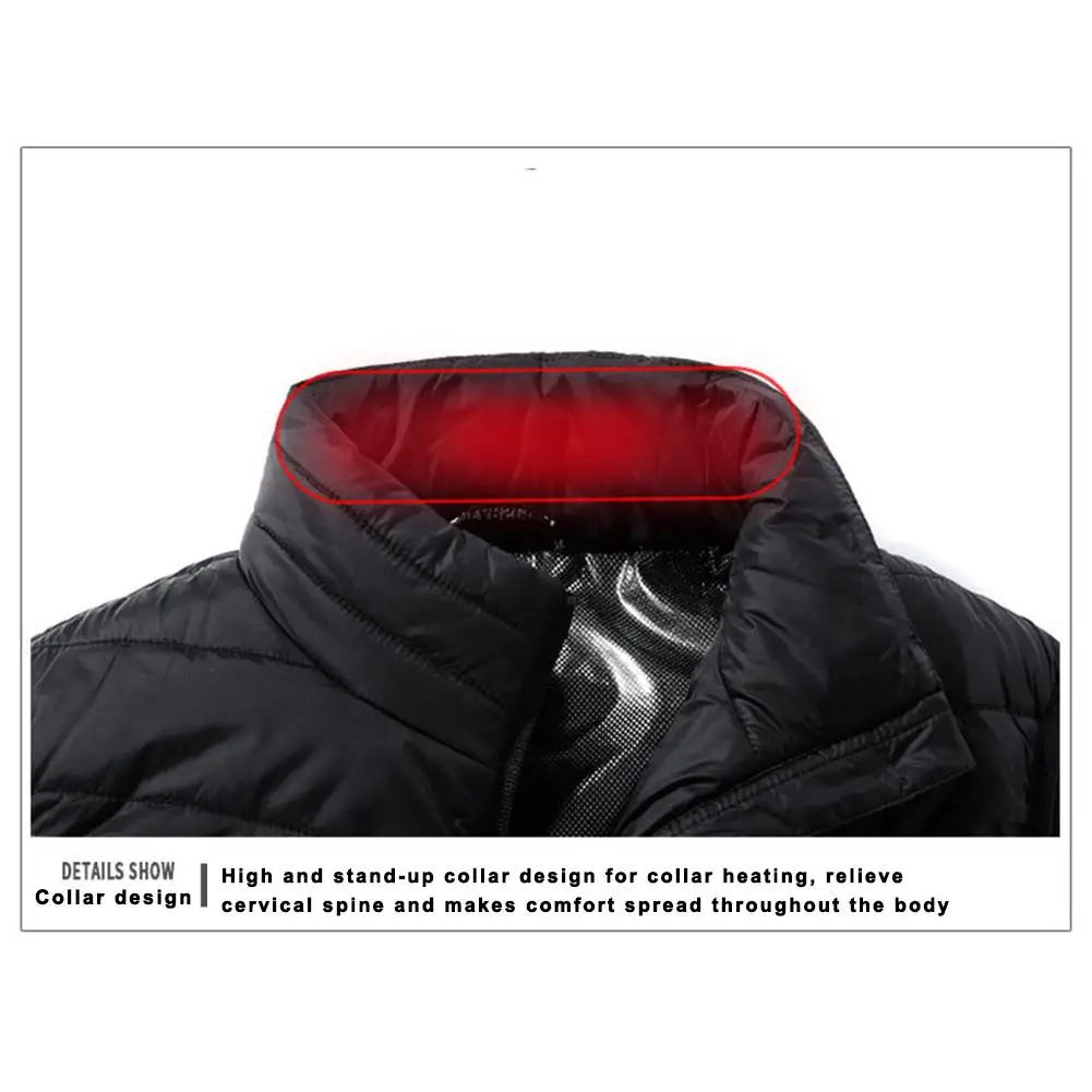 Обогреватель жилет настраиваемый нагреваемый жакет USB электрическая батарея нагреваемая Тепловая походная куртка для активного отдыха пальто теплая тактическая рыболовная жилетка