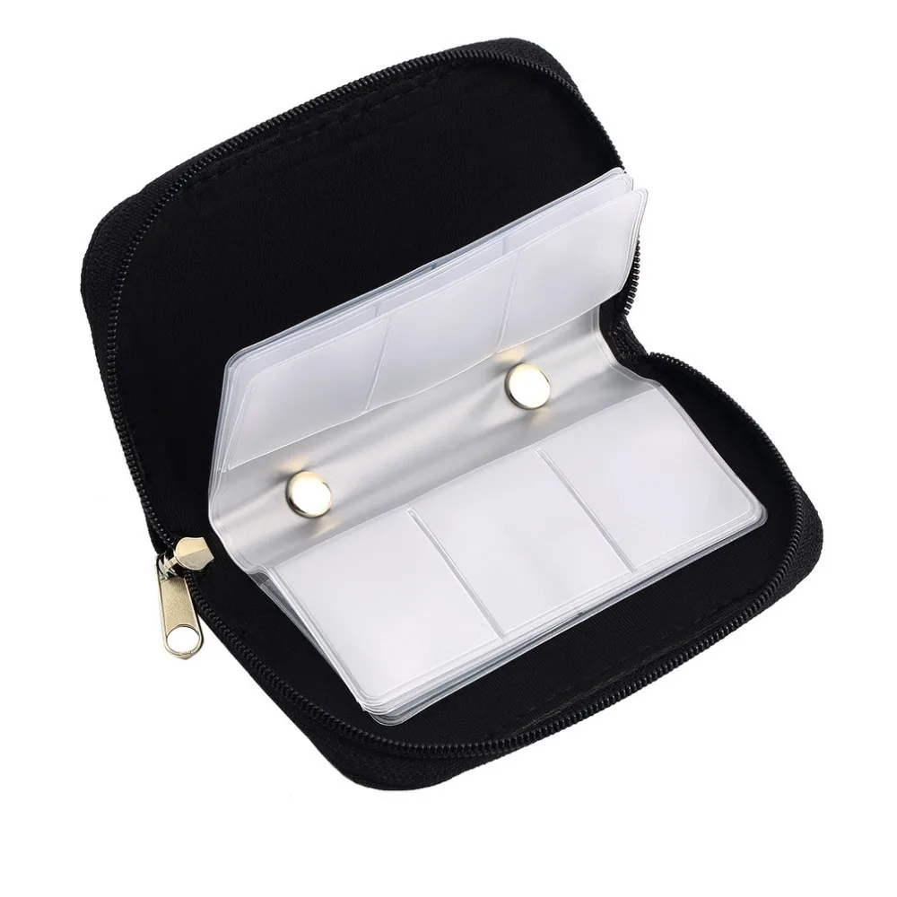 

Black Secure Digital Memory Card SDHC MMC CF Micro Memory Card Storage Carrying Pouch card Holder Case Wallet High Quality