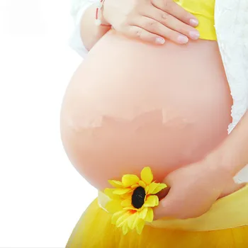 

Realistic Twins Fake Belly Silicone Pregnant Belly 4000g or 9~10month Body Shaper for Man Fat Burning Belt
