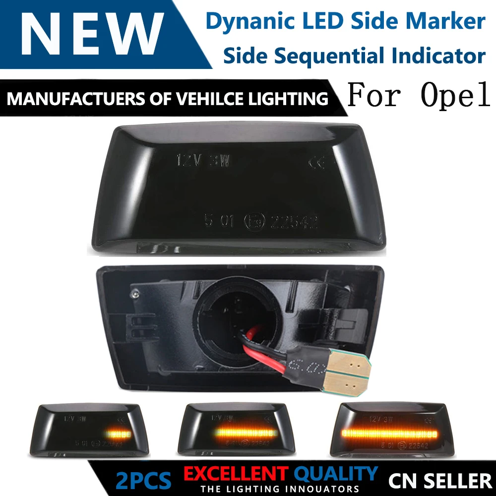 

2pcs LED Side Marker Light for Vauxhall/Opel/Cascada/Corsa D E/Astra J H/Adam/Insignia A/Meriva B/MK1/MK2 Dynamic Turn Signal