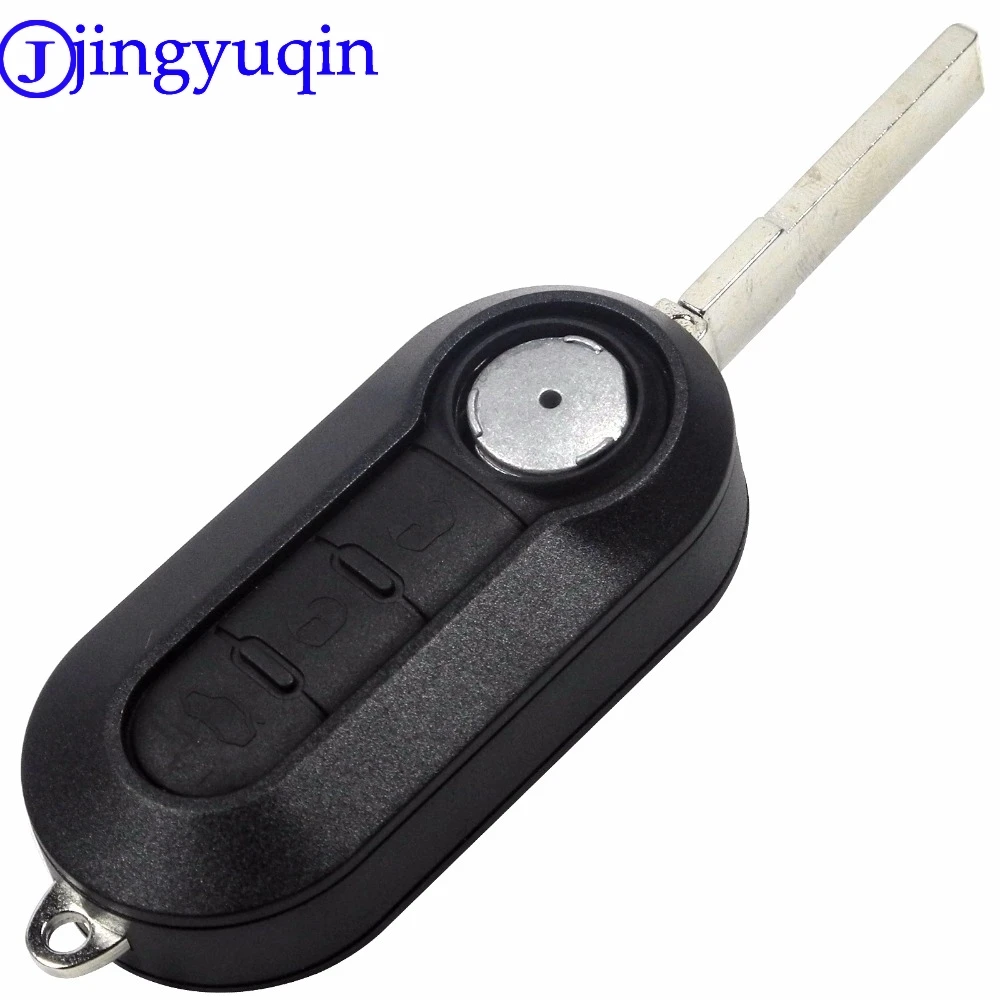 Jingyuqin 10ps 3 кнопки флип-пульт дистанционного ключа чехол Корпус для Fiat 500 Panda Punto Bravo Автосигнализация бесключевая запись Fob
