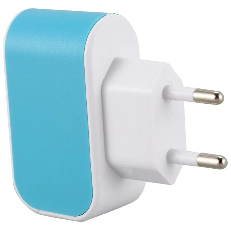Зарядное устройство USB 3.1A адаптер переменного тока/зарядное устройство/штепсельная вилка европейского стандарта синий