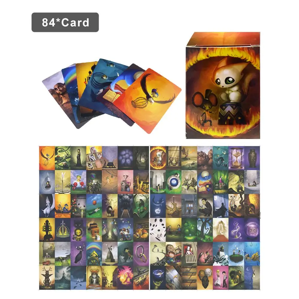 84 playing cards Mini tell story cards board game high quality education game for kids family party table playing cards card games board games
