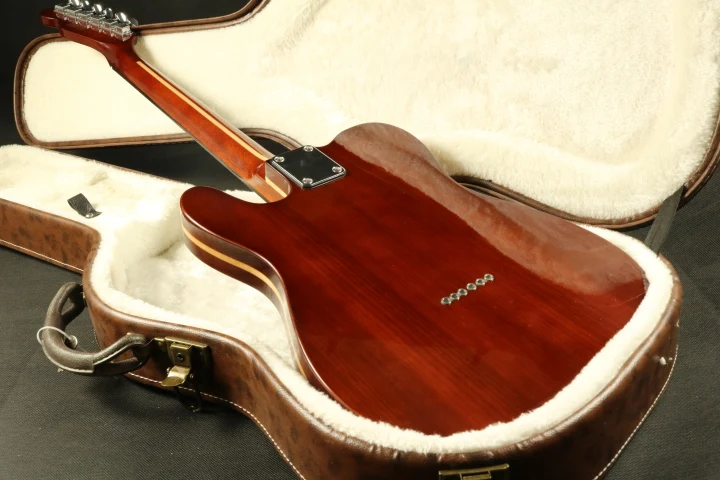 Custom Shop TL электрогитара пепел+ клен корпус коричневая отделка, струны через тело хорошее качество