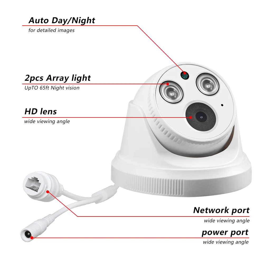 Dome IP Camera 1080P HD Indoor IR Night Version Video CCTV Security Surveillance Home IPCam 3.6mm L - 4.0001E+12  Dome IP Camera 1080P HD Indoor IR Night Version Video CCTV Security Surveillance Home IPCam 3.6mm L - 4.0001E+12