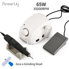 Сильная 210 электрическая дрель для ногтей микро мотор SDE-H37L1 набор наконечников 35000 об/мин Маникюр Педикюр пилочка для ногтей оборудование для дизайна ногтей