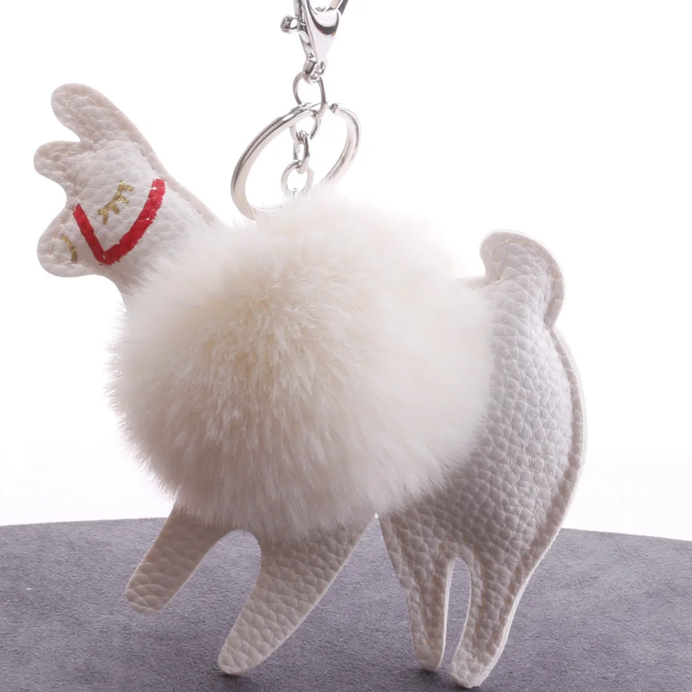 Альпака пушистый шар брелок Подвеска женская сумка Мода Искусственный кролик рекс пушистый шар подвеска автомобиль украшение бутик висячие украшения