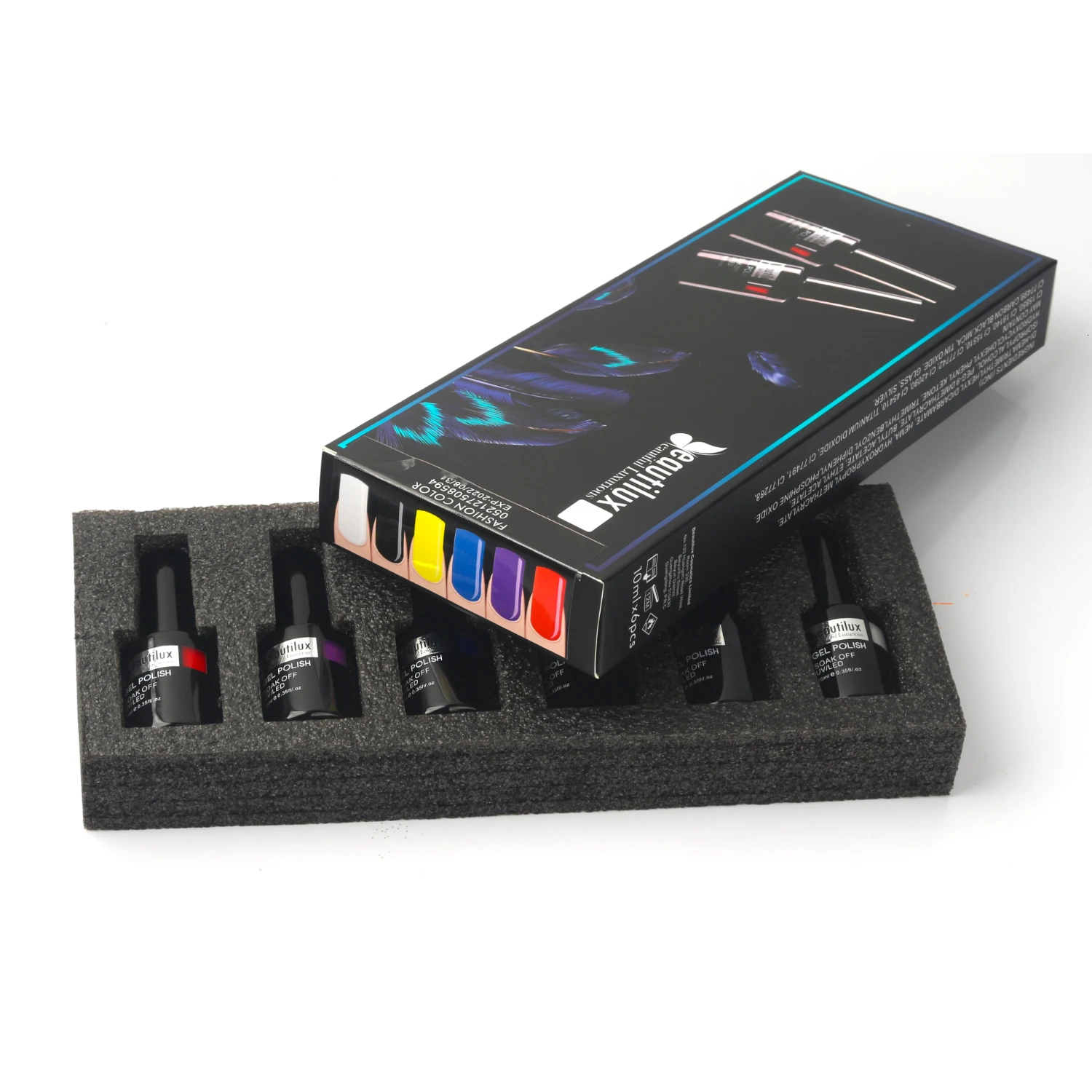 Billige Beautilux Nagel Salon Professional Gel Polish Kit 6 stücke Soak Off UV LED Nagel gel Politur Set Nail art Maniküre anzug Geschenk Box