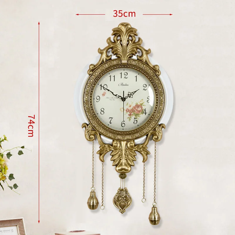 Solid Wood Silent Swing Pendulum Wall Clock Z1214-4  