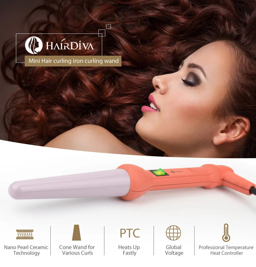 Nano pearl ceramic curling wand