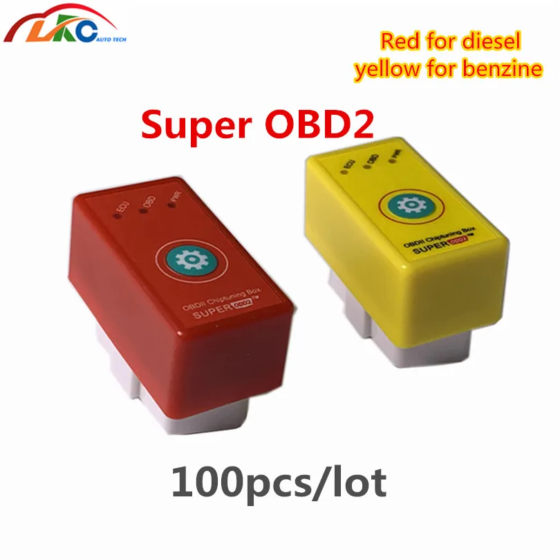100 шт./лот DHL Супер OBD2 Привод Супер OBD2 больше мощности/больше крутящего момента и автомобильный чип блок настройки штекер Супер OBD2