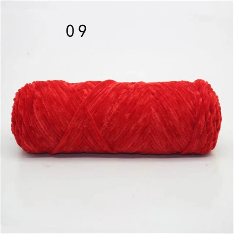 09 10pcs 10 шт. бархатная пряжа для вязания крючком, текстурированный полиэстер, смешанный хлопок, синельная пряжа, детское одеяло, предлагаем иглу 4 мм-5 мм - Цвет: 09 10pcs