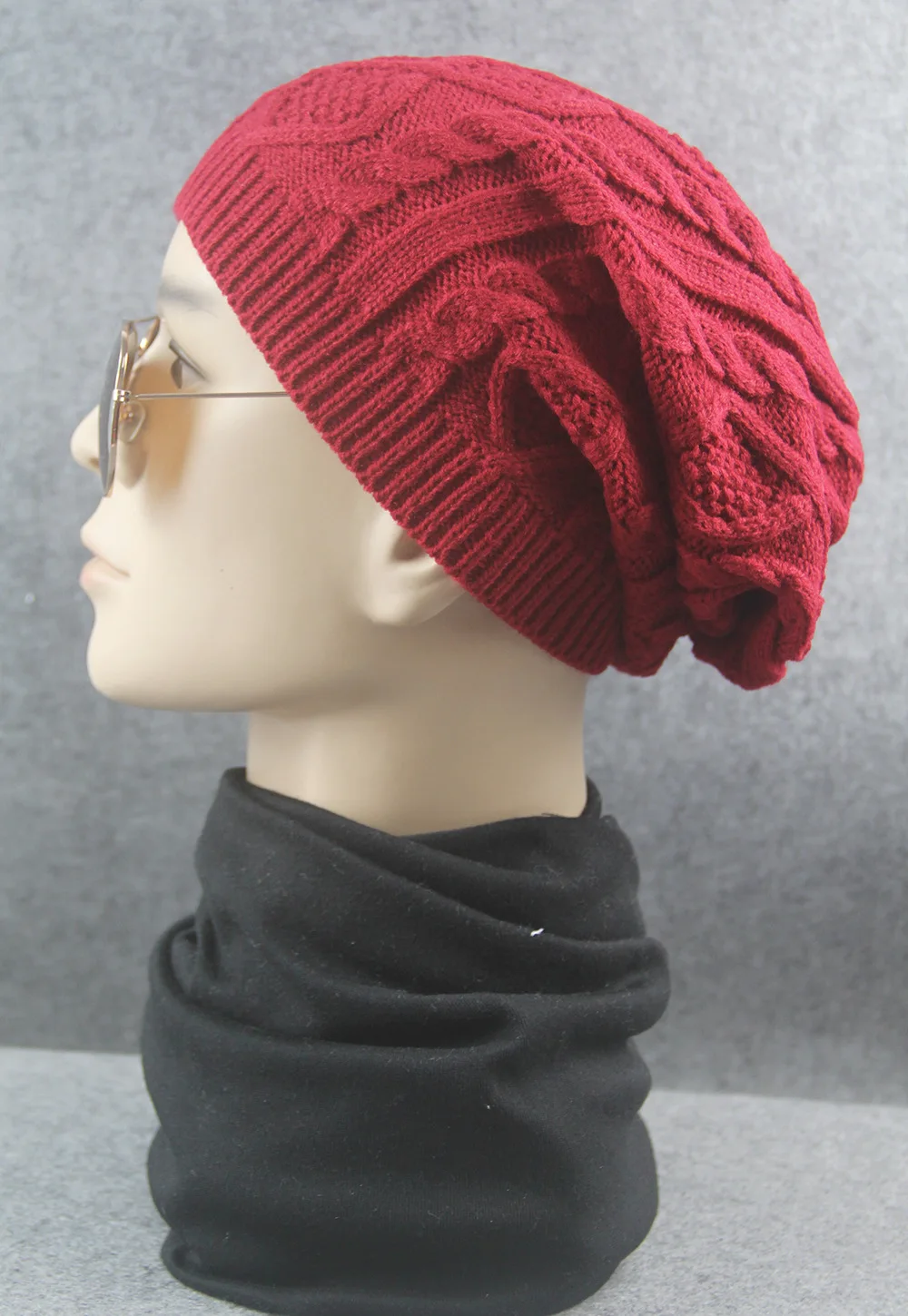 Winter cap, twist knitted cap, outdoor wool cap for men and women in Europe and America