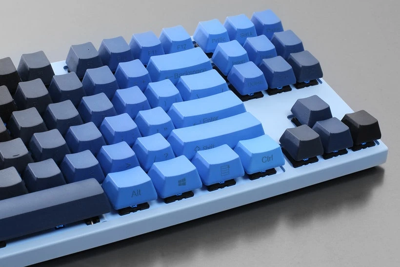 Side engraved Полночь градиент PBT краситель-субкровать 104 KEYCAPS набор OEM профиль толстый PBT совместим с переключателями Cherry MX и сопутствующими клонами - Цвет: Side engraved