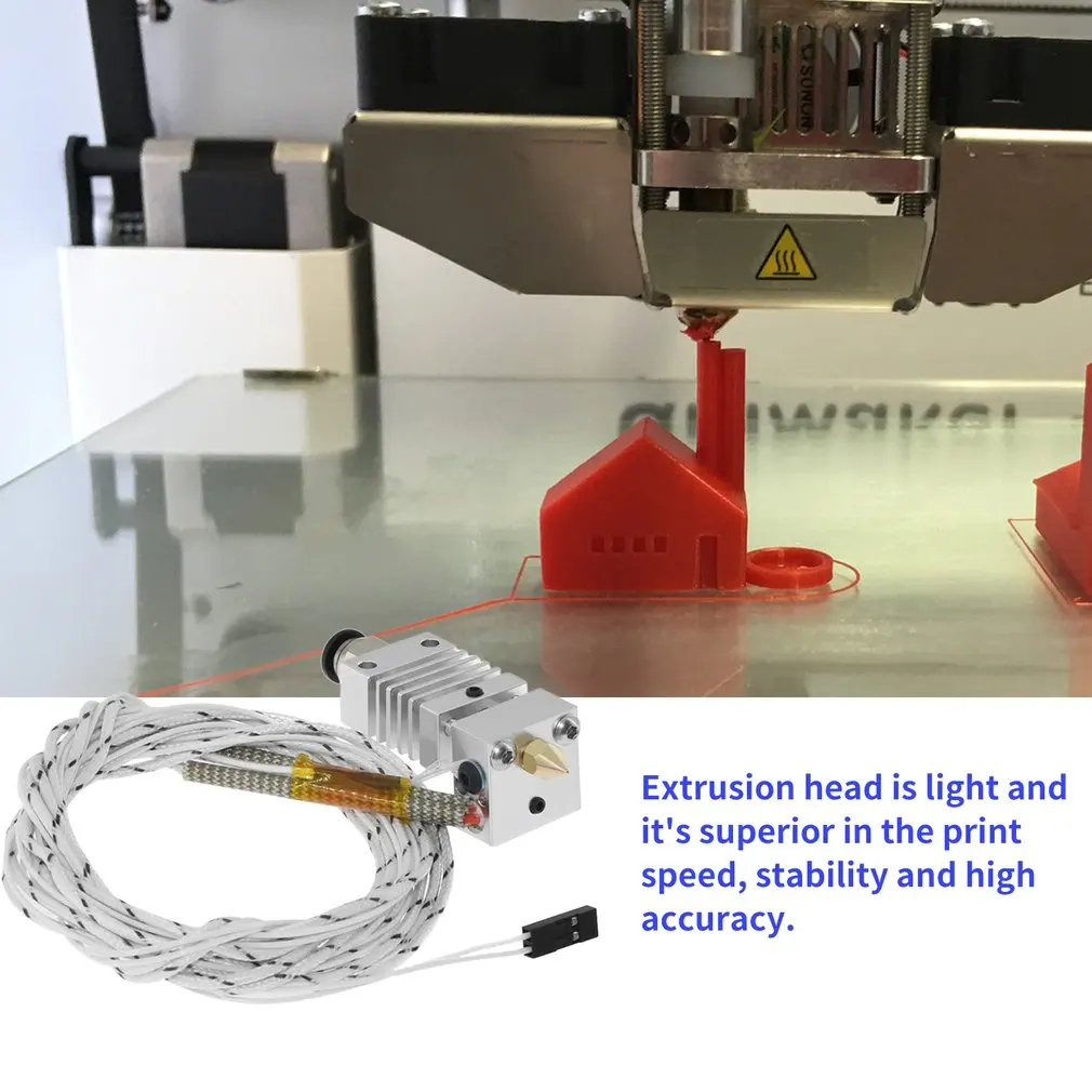 Cr10 аксессуары для 3D-принтеров Cr10 Экструзионная головка экструдер нагревательная печатающая головка нагревательный блок 1,75 мм 0.4мм насадка Дистанционное сопло