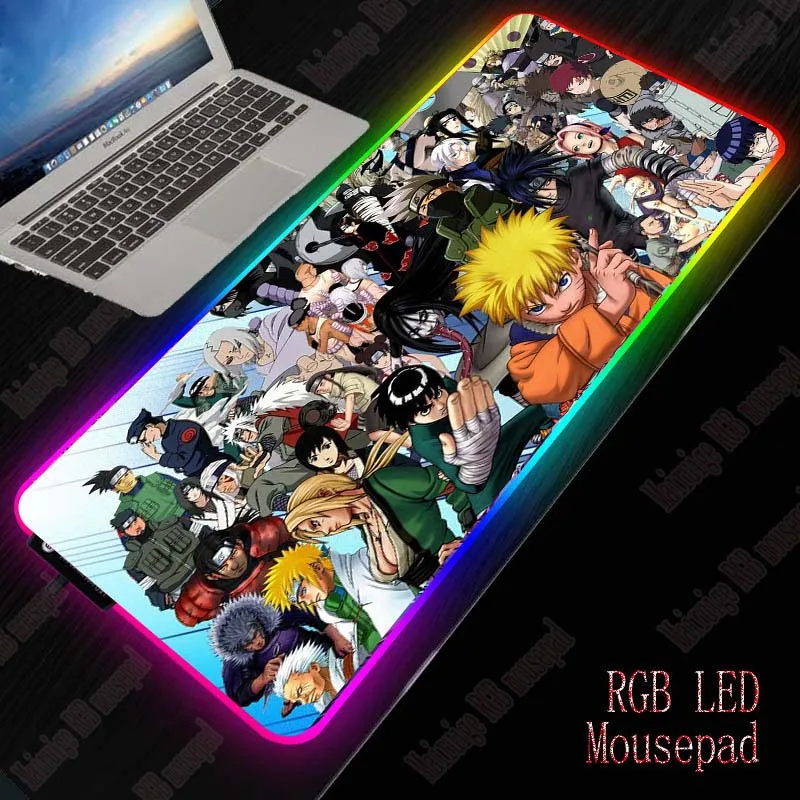 Игровой коврик для мыши XGZ Naruto большой RGB геймерский мышки в стиле аниме