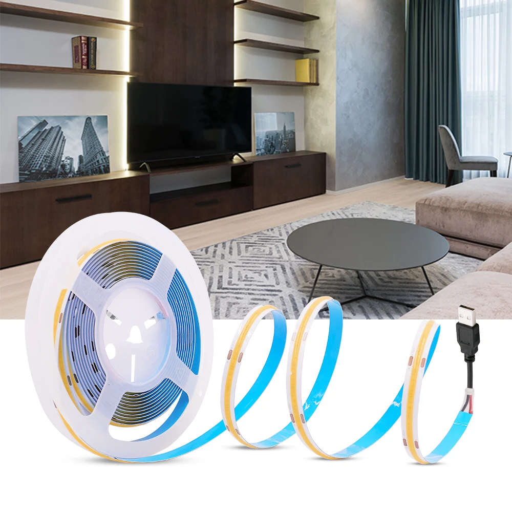 Гибкая светодиодная лента COB 5 В USB 320 светодиодов | Лампы и освещение