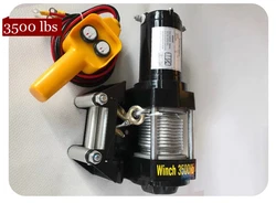 Treuil électrique pour véhicule tout terrain, 12v/24v, 3500 lbs, dispositif d'auto sauvetage, grue à bord 